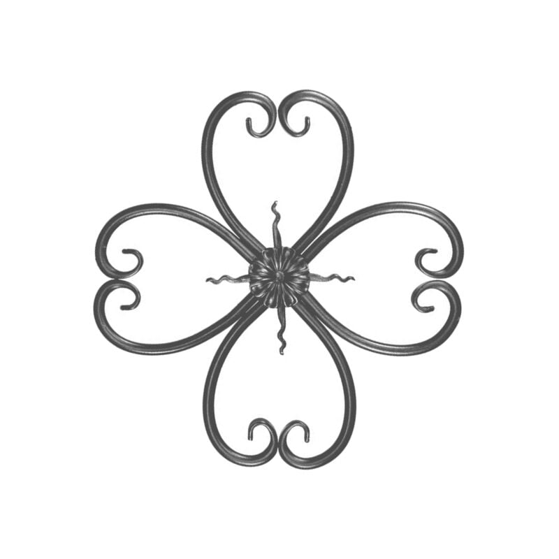 Rosette - Hauteur 380mm largeur 380mm section en rond Ø12mm - Fer forgé - à souder Deco Fer Forge