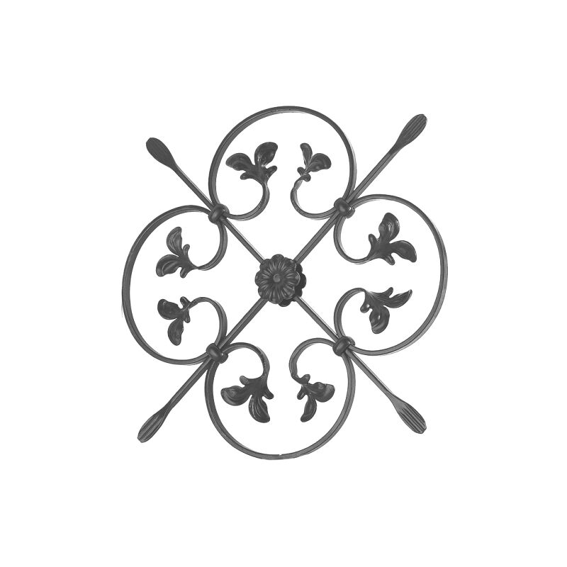 Rosette -Hauteur 545mm largeur 545mm en fer plat de 12x6mm - Fer forgé - à souder Deco Fer Forge