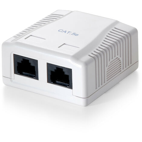 Rosette de surface Catégorie 5e 2 Femelles Rj45