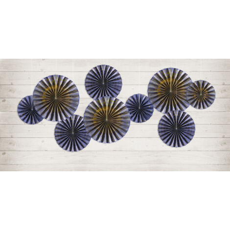 Rosette decorative, blu navy (1 confezione / 4 pezzi)