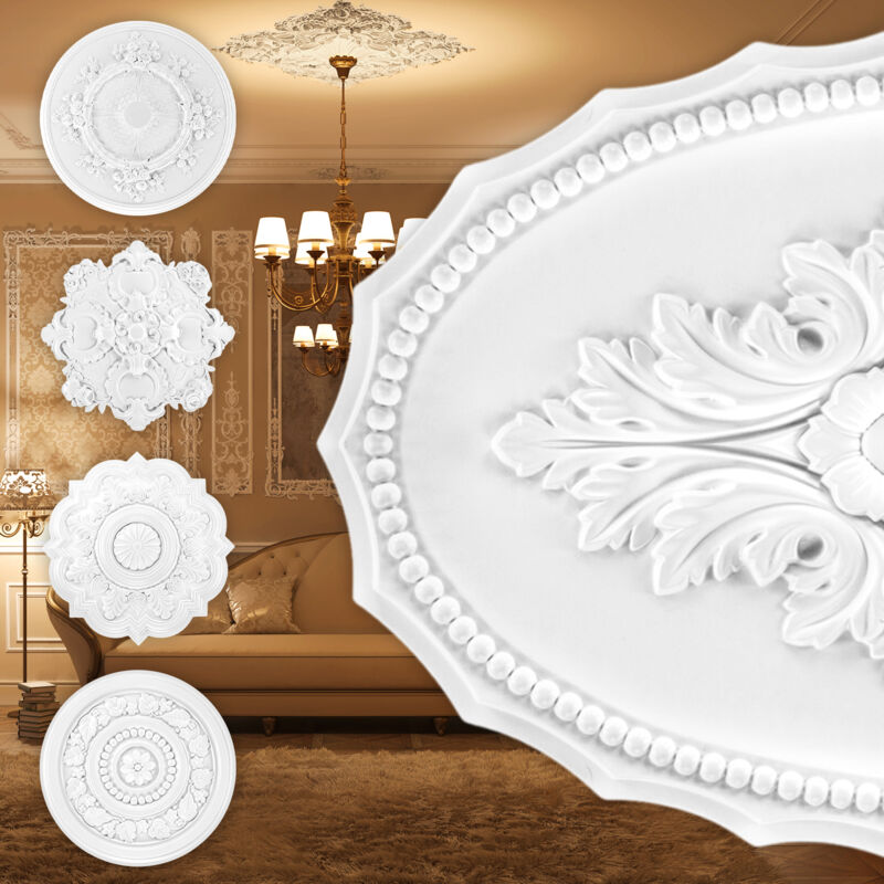 Rosette en pu - décoration intérieure, stuc pour plafond et mur, matériau dur - R125-R179: R171 - 310x440