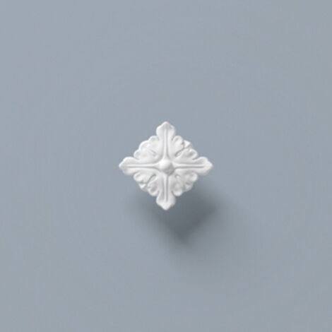 Rosette Set 2 St. NMC R13 ARSTYL Noel Marquet Zierelement Zeitloses Klassisches Design weiß 9,5 x 9,5 cm
