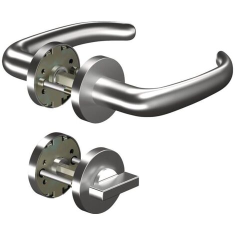 Rosettengarnitur CORE+8999 8mm / 6501 / 7122 WC AL Aluminium U-Form DIN links / rechts D/D