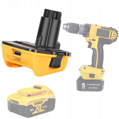 Rosfix Adaptateur Batterie DCA1820 – Pour Batteries Li-Ion 20V Dewalt Compatible avec outils 18V NiCd/NiMH Dewalt DC9096 Conversion Rapide Accessoire Électroportatif