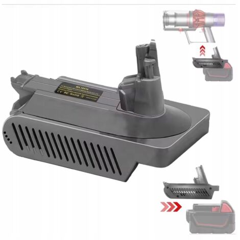 Rosfix Adaptateur Batterie Milwaukee 18V vers Dyson V10 – ABS Résistant Compatible avec Dyson V10 Cyclone/Animal/Absolute Pour Batteries 4Ah Accessoire Aspirateur