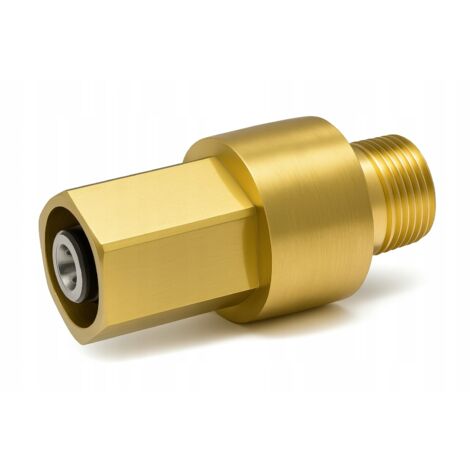 Rosfix Adaptateur EASYLock Femelle vers M22x1,5 Mâle – Laiton Massif Anticorrosion Pour Pistolet et Tuyau 14mm compatible avec nettoyeur haute pression Kärcher