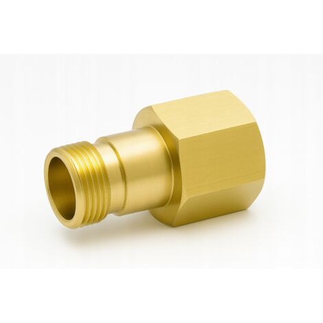 Rosfix Adaptateur EasyLock Mâle GZ – M22x1,5 Femelle  Laiton, 300 Bar, 155°C  Raccord Rapide  compatible avec nettoyeur haute pression Kärcher HD, HDS, ProHD