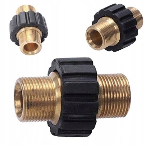 Rosfix Adaptateur Laiton M22x1,5mm Double Filetage Mâle – Raccord Haute Pression Résistant à la Corrosion  Installation Facile  compatible avec nettoyeur haute pression Kärcher