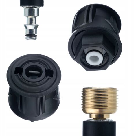 Rosfix Adaptateur M22x1,5 vers Raccord Click Lavor – Tringle 14 mm, 160 Bar, 60°C  Pour Nettoyeur, Lance, Pistolet  compatible avec nettoyeur haute pression Lavor