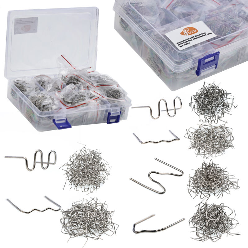 Rosfix Graffe in plastica 6 tipi 1800 pz. in una scatola di plastica