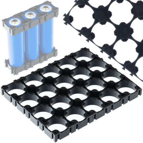 Rosfix Boîtier de Montage 4x5 pour 20 Cellules 18650 – Plastique Résistant Organisation de Batteries Li-Ion Empilable et Modulable Accessoire pour Pack Batterie