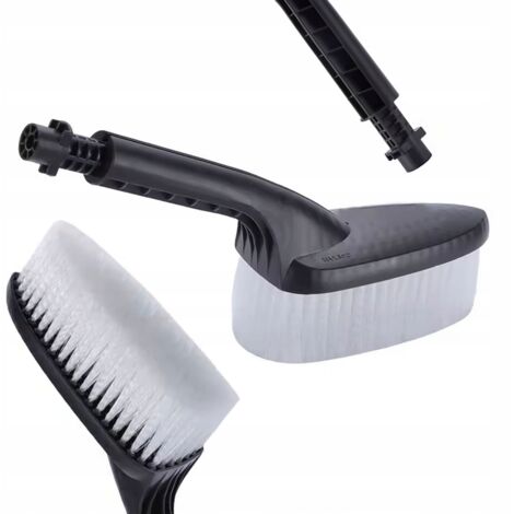 Rosfix Brosse de Lavage à Poils Souples – Fixation Rapide, Design Ergonomique pour Carrosserie, Vitres, Jantes Compatible avec Nettoyeur Haute Pression Kärcher K2–K7
