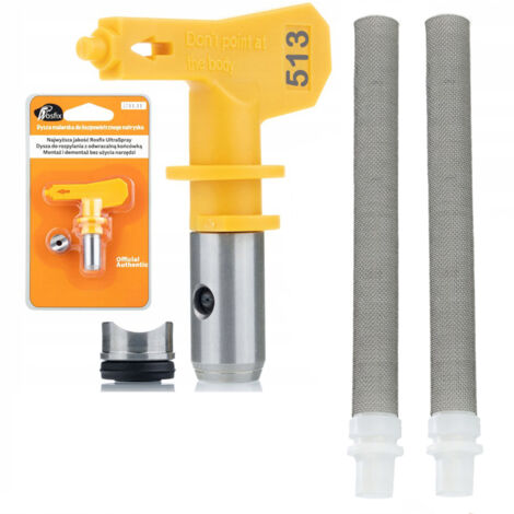 Rosfix Buse de Peinture Ultra Spray + 2 Filtres 513 – Jet 30 cm, 0,009" Pour Latex, Époxy, Ignifuges