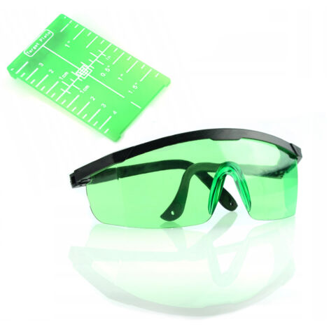 Rosfix Cible verte pour lecture du niveau laser + Lunettes de protection vertes pour laser Rosfix 1 pièce.
