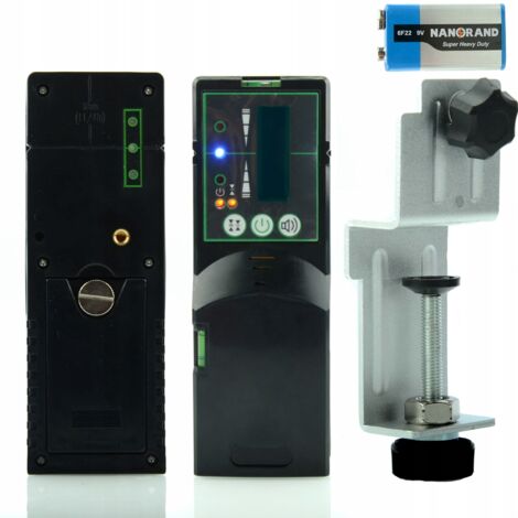 Rosfix Détecteur de Faisceau RDG01 – Récepteur Laser avec Filetage M5  Précision ±1,5 mm  Portée 100 m  Libelle Intégrée  Pour Niveau Laser  Accessoire de Mesure