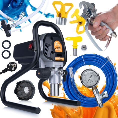 Rosfix EcoFlow 1200 Pistolet à Peinture Airless – 1200W, 1,7L/min, 2000 PSI  Buse 515, Tuyau 10m  Pour Peintures à l’Eau et à l’Huile  Station de Pulvérisation Électrique