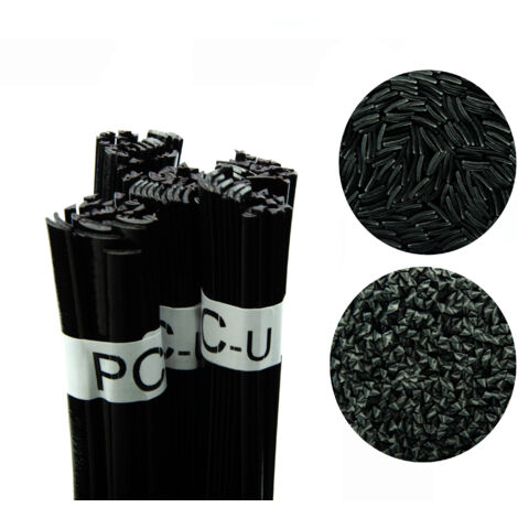 Rosfix Fil de Soudure Plastique PC-U Noir 100g – Mélange Triangulaire et Bande  42 cm  320–360°C  Pour Pare-Chocs, Réfrigérateurs, Publicité  Accessoire de Réparation Plastique