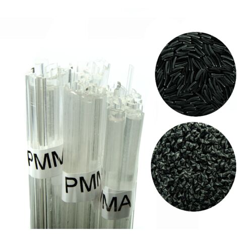 Rosfix Fil de Soudure Plastique PMMA Transparent 100g – Bâtonnets 42cm  Formes Mixte 8mm/3,5mm  320–360°C  Pour Plexiglas, Vitres Camping  Accessoire Soudage Plastique