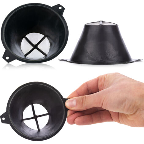 Rosfix Filtre à Peinture Noir 80x50x60mm – Acier Nickelé Réutilisable  Résistant à la Corrosion  Pour Pistolet et Pulvérisateur  Accessoire pour Peinture