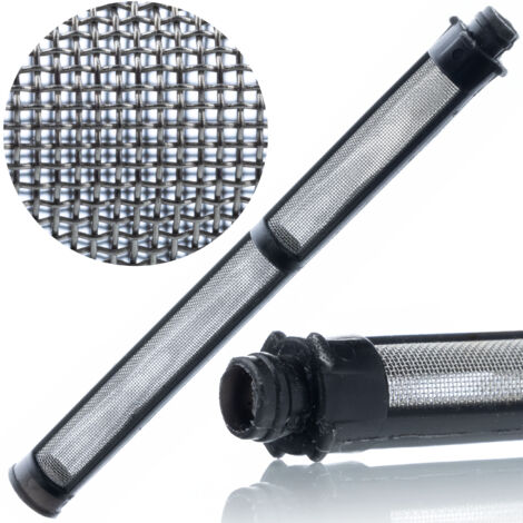 Rosfix Filtre Doigt 60 Mesh Noir – Métal et Plastique, 110x9 mm  Haute Précision  compatible avec pistolet à peinture Graco FTX, XTR, Contractor  Accessoire Pulvérisation