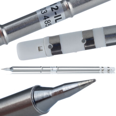 Rosfix Goupille de Soudage T12-IL – Pointe avec Chauffage Intégré Chauffe Rapide 300°C Capteur de Température Précis compatible avec stations de soudage T12