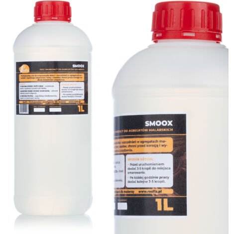 Rosfix Huile Lubrifiante Smoox 1L – Protection du Piston Réduit l’Usure et la Corrosion Pour Pompes à Piston compatible avec pistolet à peinture Graco, Wagner