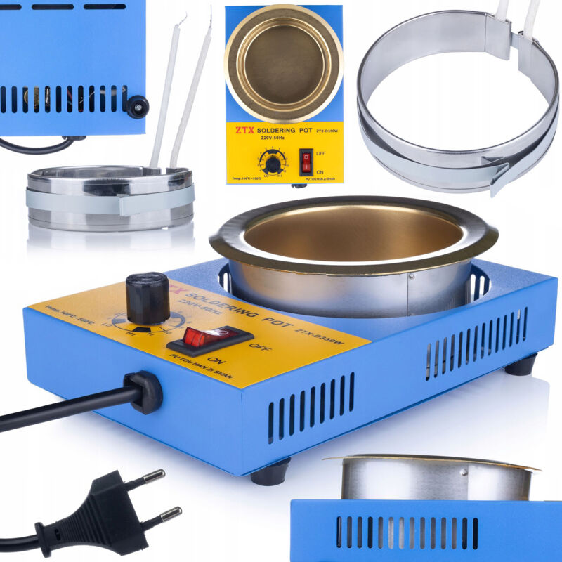 Rosfix Pentola saldante 31-C 280W, serbatoio in stagno 80mm + Riscaldatore per crogiolo saldante 31C 280W