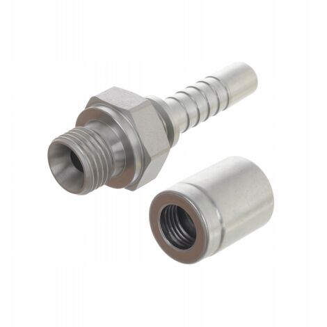 Rosfix Raccord G1/4 M + Bague DN6 – Raccord Métallique Haute Pression  Ø12,3x16x27 mm  Pour Tuyau DN6  Compatible Buse de Canalisation  Accessoire Hydraulique