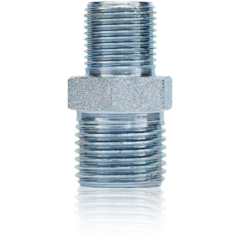 Rosfix Raccord Haute Pression GZ 1/4" vers GZ 3/8" – Acier Inoxydable, 400 Bar  Joint Conique 60°  Pour Tuyaux et Pistolets Airless  Accessoire pour Peinture