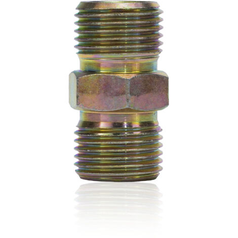 Rosfix Raccord Haute Pression GZ 3/8" x GZ 3/8" – Acier Inoxydable, 400 Bar  Joint Conique 60°  Pour Tuyaux et Pistolets Airless  Accessoire pour Peinture
