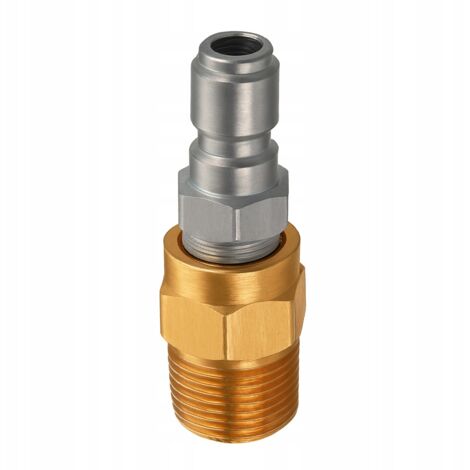 Rosfix Raccord Rapide M22M–3/8" – Connecteur Mâle Fileté M22 x 1,5  Acier Galvanisé  Pour Lance, Pistolet, Tuyau  Accessoire pour Nettoyeur Haute Pression