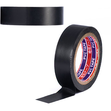 Rosfix Ruban Isolant Noir 10m – PVC Résistant, 0,13 mm Épaisseur  16 mm Largeur  Température Max 80°C  Pour Câbles Électriques  Accessoire Électricité