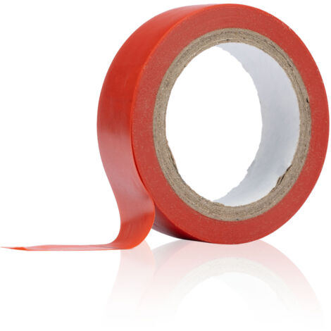 Rosfix Ruban Isolant PVC Rouge 10m – 16 mm x 0,13 mm  Résistant à 80°C  Haute Adhérence et Élasticité  Pour Câbles Électriques  Accessoire Électrique