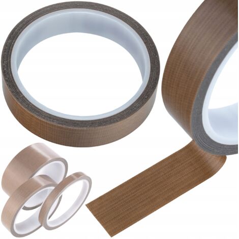 Rosfix Ruban Téflon 0,18mm 35mm x 10m – Fibre de Verre avec Revêtement PTFE  -70°C à +300°C  Isolation Thermique et Électrique  Accessoire pour Soudeuse