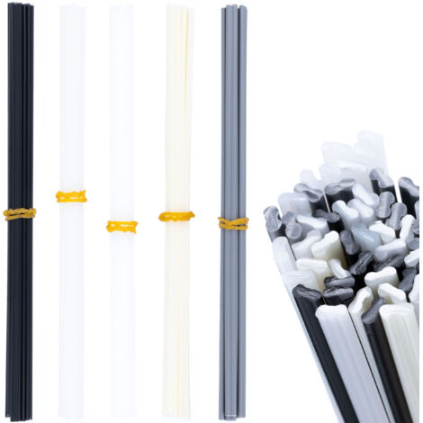 Rosfix Set Baguettes de Soudure Plastique Mini – 50 Pièces  PP, PE, ABS, PVC  2.0×5.0×200mm  Pour Réparation Automobile, Tuyaux, Conteneurs  Accessoire de Soudage Plastique