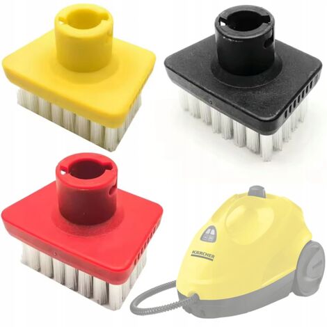 Rosfix Set Brossettes Main Vapeur – 3 Couleurs, Poils Durs Montage Baïonnette Pour Fissures, Joints, Cuisine compatible avec nettoyeur vapeur Kärcher SC1–SC5