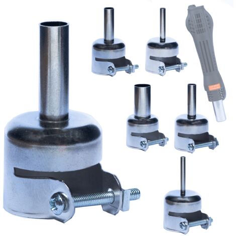 Rosfix Set Buses Hot Air 5 Pièces – Ø3/4/6/7/12mm  Montage Ø20mm Réglable  Pour Stations de Soudage à Air Chaud  Accessoire pour Réparation Électronique