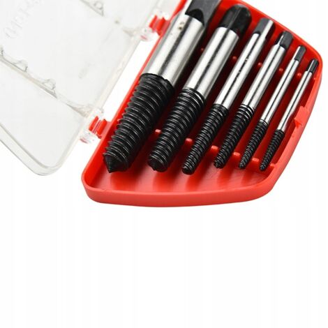 Rosfix Set Extracteurs de Boulons Cassés 3–18mm – Acier Inoxydable, Queue 1/4"  5 Pièces avec Étui Rouge  Pour Visseuse  Outil de Dévissage Professionnel