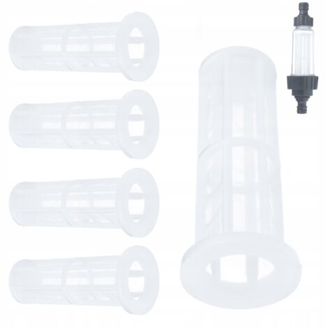 Rosfix Set Filtres à Eau pour Nettoyeur Haute Pression – 5 Filtres Maille Fine Protection Pompe Installation Facile compatible avec Kärcher K2–K7, Lavor, Nifisk