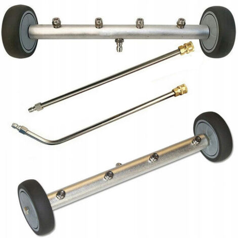 Rosfix Set Lance de Lavage Sous-Châssis 275 Bar – 4 Buses Inox 40°, Raccord Rapide 1/4", 2 Lances  Pour Nettoyeur Haute Pression  Accessoire de Nettoyage Auto