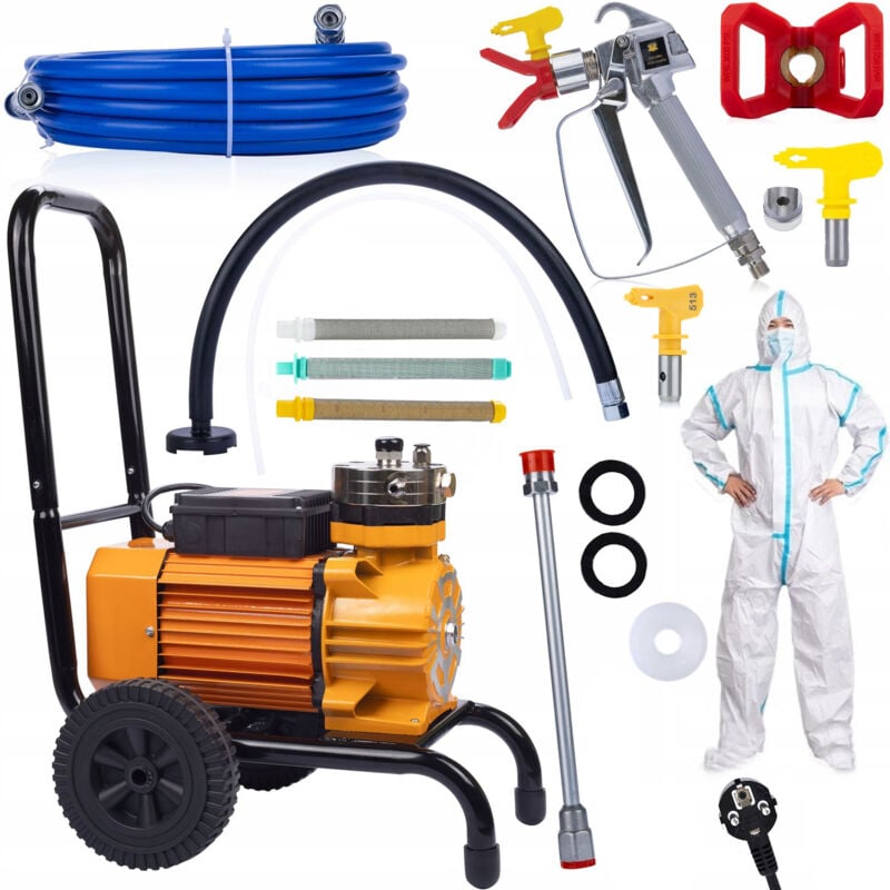 Rosfix Set Rosfix Strong Blue Storm SBS03 unità di verniciatura 3500W 22MPA 18L/min + 2x guarnizione + ugello 513 + filtro 30,60,100 + tuta