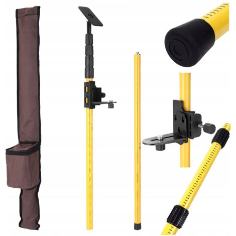 Rosfix Set Trépied Télescopique 405cm – Aluminium Léger avec Housse Filetage 1/4", 2 Sections, 1.48kg Pour Niveau Laser Accessoire de Mesure Professionnel