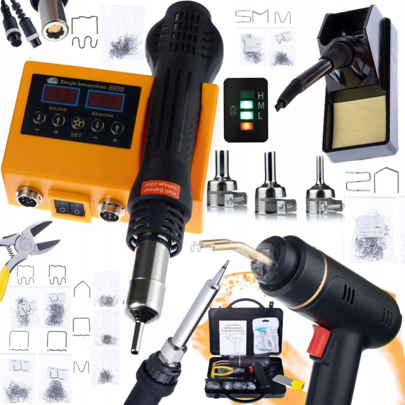 Rosfix Stazione saldante Rosfix 2in1 (Aria calda e 900M) Rosfix Orange Husky OH660 Electric serie S + Cucitrice a batteria Rosfix Black Killer