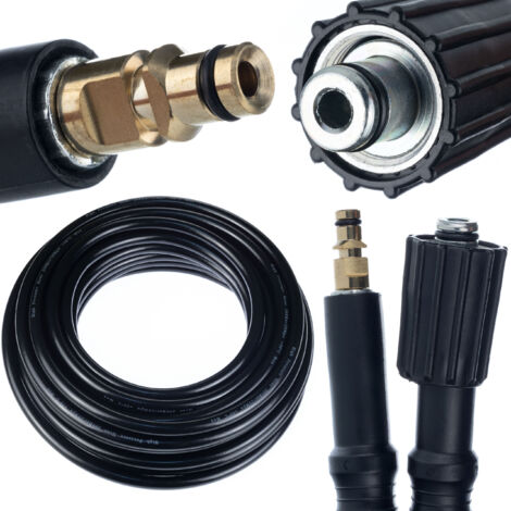 Tuyau haute pression 5m – Raccord M22 – Compatible nettoyeurs Kärcher K2 K3 K4 K5 K6 K7 – Système Click Connect pour confort d'utilisation