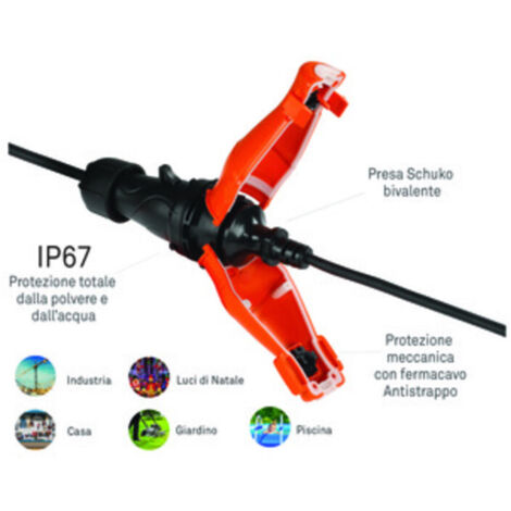 ROSI 1823  PRESA SCHUKO IP67- 1,0 pz
