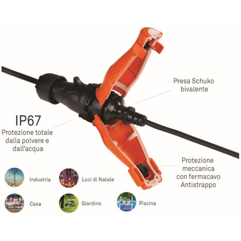 ROSI 1823  PRESA SCHUKO IP67