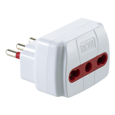 ROSI 78025 ADATTATORE SEMPLICE 10A PRESA BIP C/LIMIT- 1,0 pz