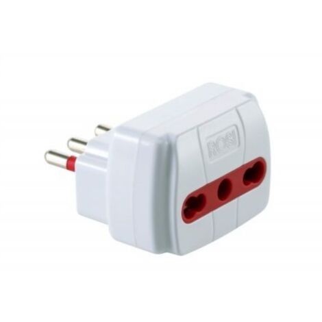 ROSI 78025 ADATTATORE SEMPLICE 10A PRESA BIP C/LIMIT