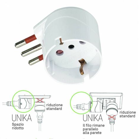 ROSI 78027 ADAPTADOR 90 SCHUKO 10A 2P+T