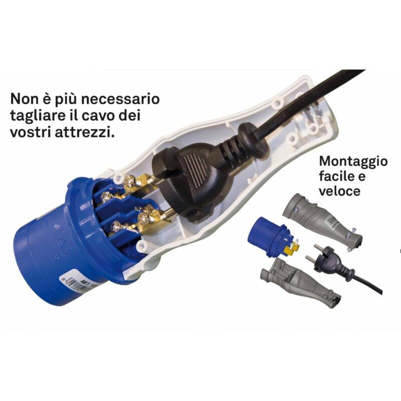 Convient. industriel. prise schuko ip44 (1820) - Rosi